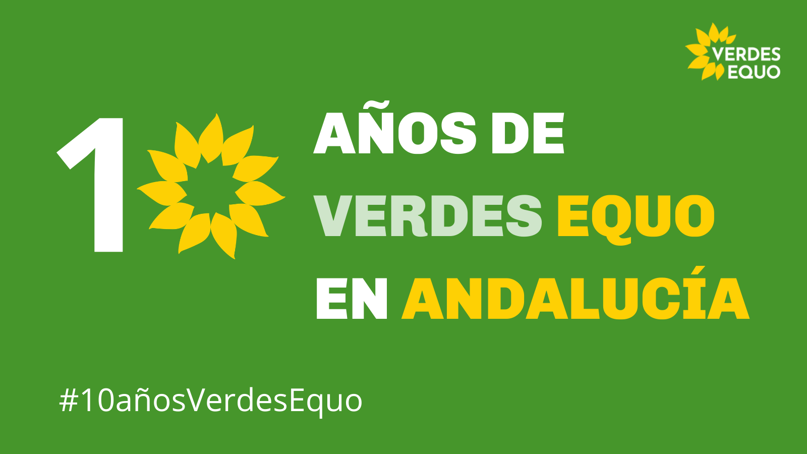 10 años Verdes Equo: 10 años haciendo una Andalucía más verde Imagen 10 años Verdes Equo en Andalucía