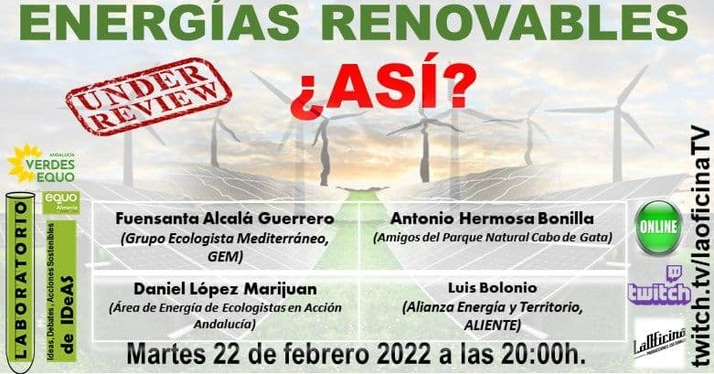 Energías renovables, ¿así? Energías renovables, ¿así? Verdes Equo Andalucía