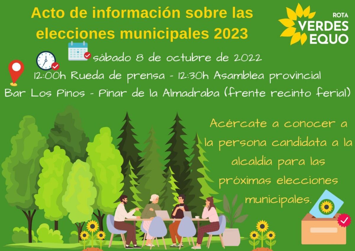 Acto informativo de Verdes EQUO Rota y Asamblea Provincial de Verdes EQUO Cádiz Acto informativo de Verdes EQUO Rota y Asamblea Provincial de Verdes EQUO Cádiz Verdes Equo Andalucía