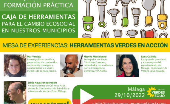 Mesa de Experiencias que no te puedes perder. Jornada Caja de Herramientas para el Cambio Ecosocial Verdes Equo Andalucía