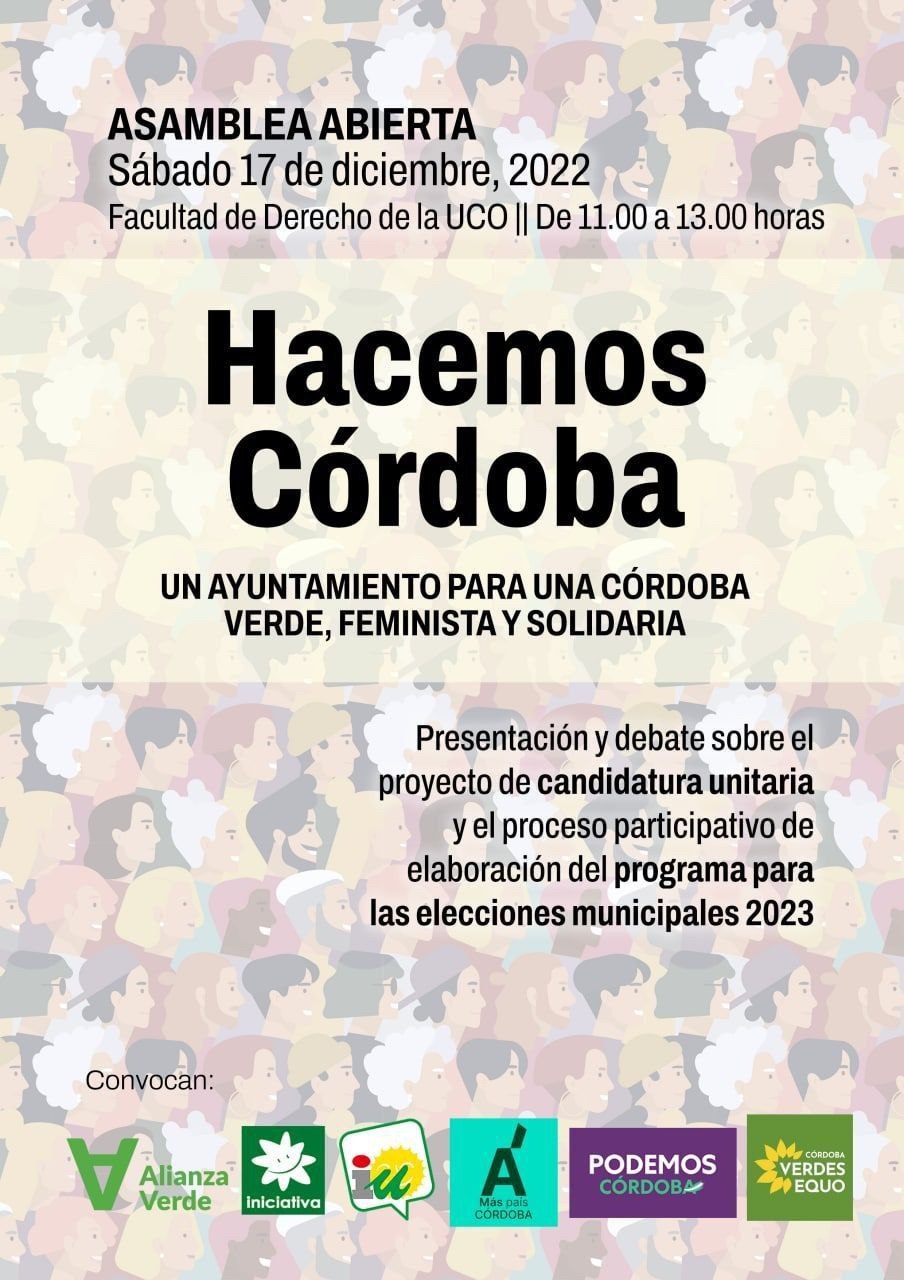 Asamblea Hacemos Córdoba Asamblea Hacemos Córdoba Verdes Equo Andalucía