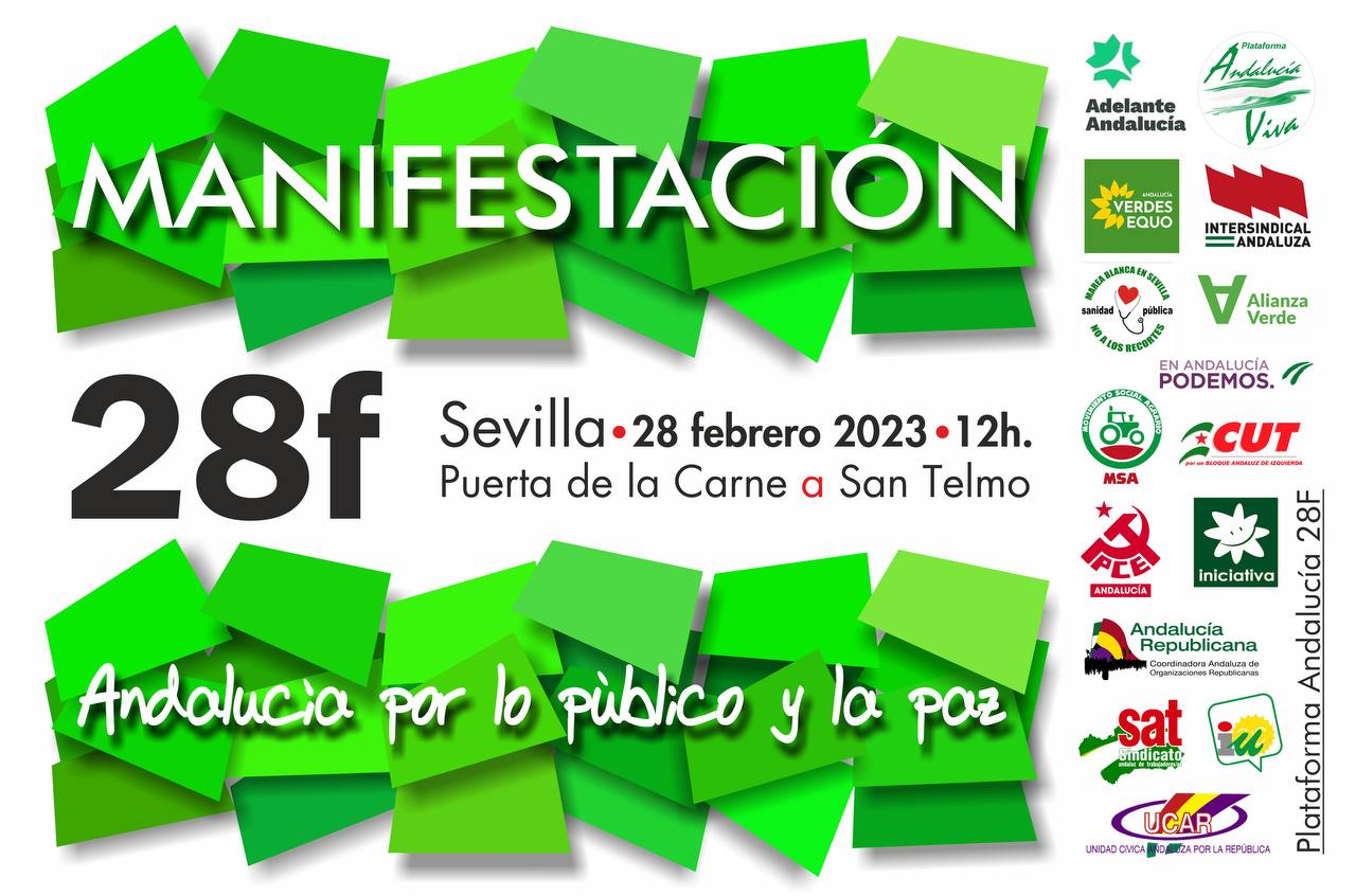 Manifestación 28F Manifestación 28F Verdes Equo Andalucía