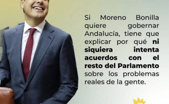 Verdes Equo exige a Moreno Bonilla que demuestre su moderación buscando acuerdos más allá de Vox Verdes Equo Andalucía