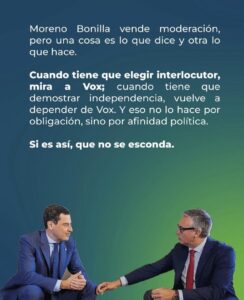 Verdes Equo exige a Moreno Bonilla que demuestre su moderación buscando acuerdos más allá de Vox Verdes Equo Andalucía