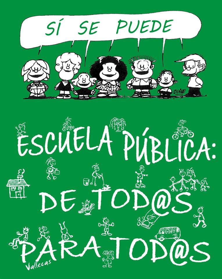 EQUO apoya las movilizaciones contra los recortes en la enseñanza pública Verdes Equo Andalucía