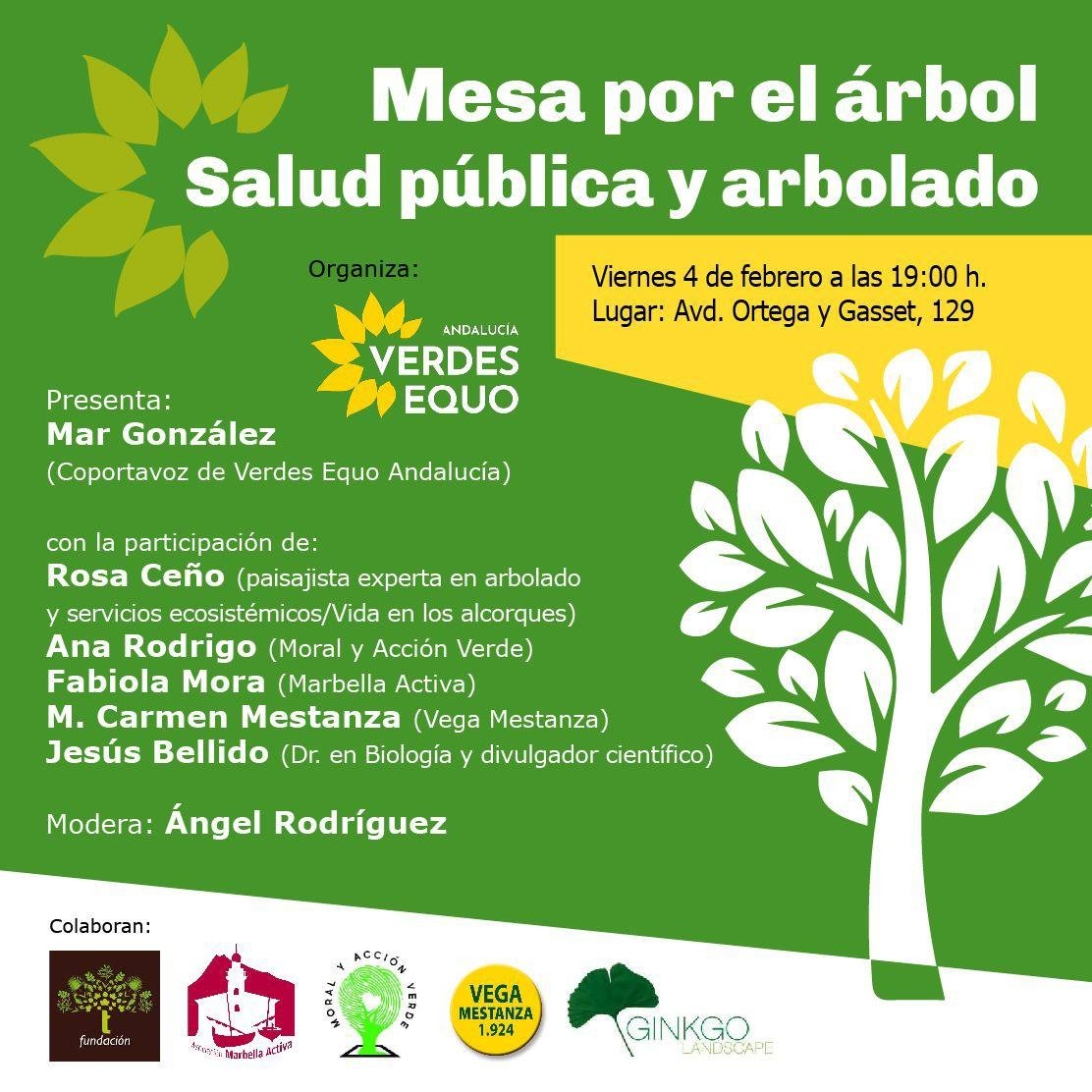 Primera Mesa por el Árbol: Salud pública y arbolado Primera Mesa por el Árbol: Salud pública y arbolado Verdes Equo Andalucía