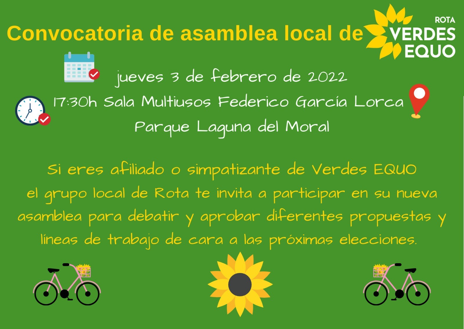 Convocatoria Asamblea Verdes EQUO Rota Convocatoria Asamblea Verdes EQUO Rota Verdes Equo Andalucía