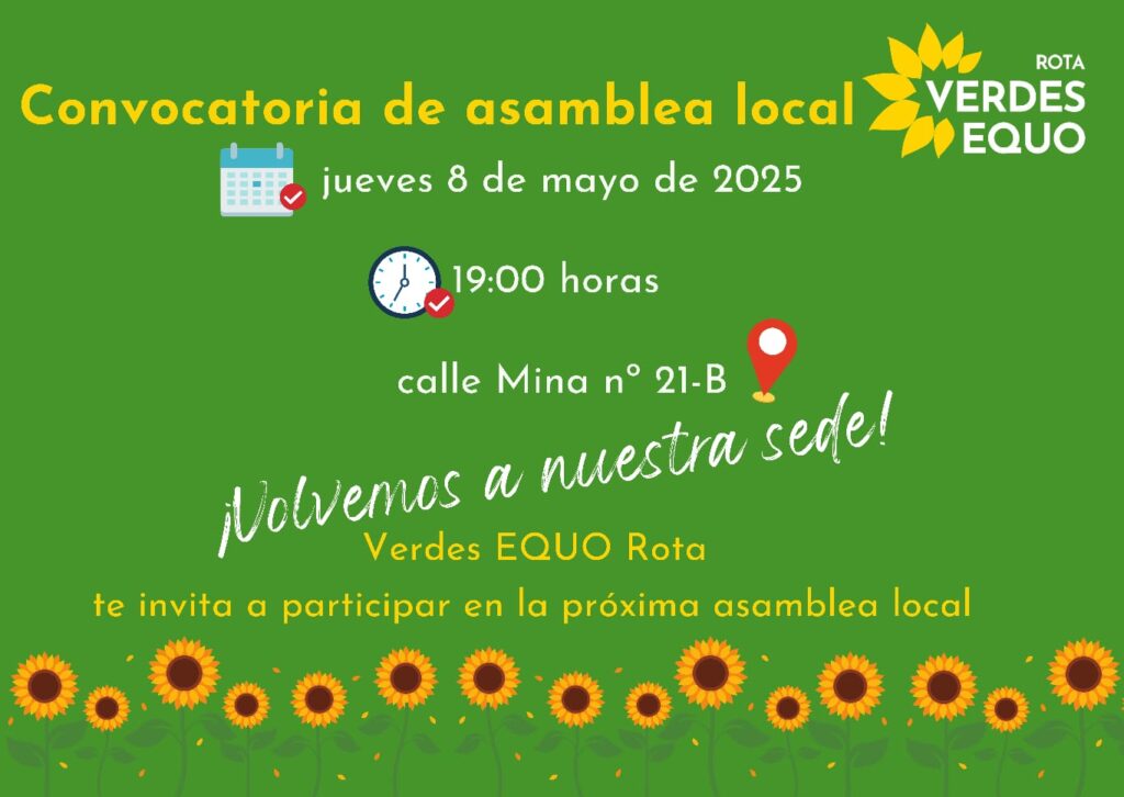 Verdes EQUO Rota celebra su 55ª Asamblea local Verdes Equo Andalucía