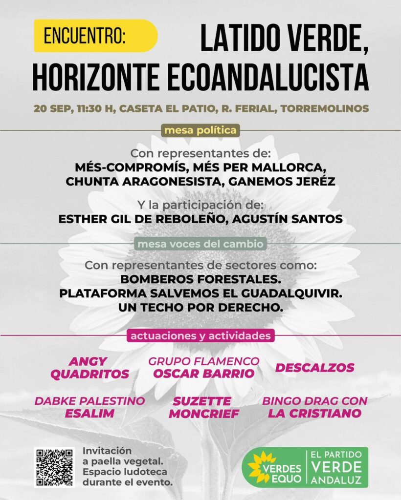 Encuentro: LATIDO VERDE, HORIZONTE ECOANDALUCISTA Verdes Equo Andalucía