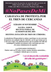 EQUO propone a los partidos cordobeses un frente común por el Cercanías entre Palma del Río y Villa del Río Verdes Equo Andalucía