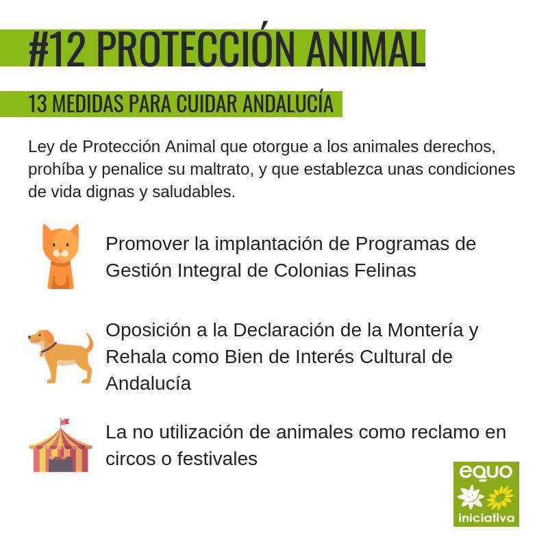Impulsaremos una Ley de protección animal que garantice sus derechos y acabe con el maltrato Verdes Equo Andalucía