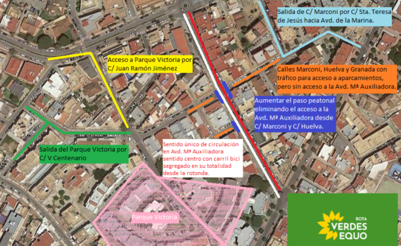 Verdes EQUO Rota propone cambios en los accesos a la Avenida María Auxiliadora Verdes Equo Andalucía