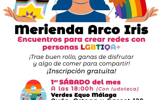 Meriendas Arco Iris en la sede. Encuentros de personas LGBTIQA+ y aliadas Meriendas Arco Iris en la sede. Encuentros de personas LGBTIQA+ y aliadas Verdes Equo Andalucía
