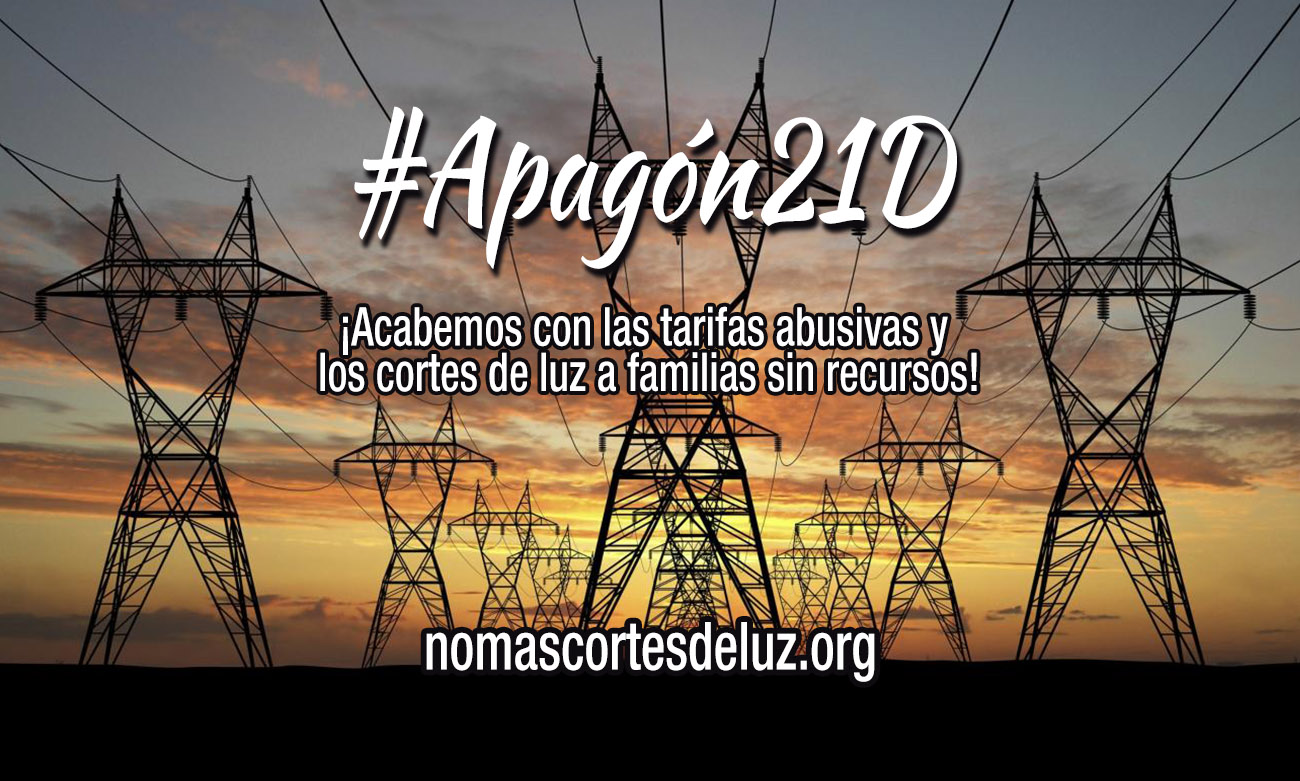 #Apagón21D: Nos sumamos a las movilizaciones contra la pobreza energética Verdes Equo Andalucía