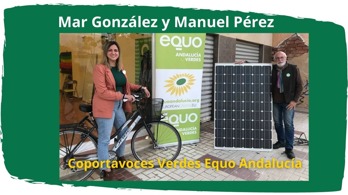 V Asamblea Verdes Equo Andalucía (resumen) Imagen con foto de Mar Gonzálesz y Manuel Pérez, coportavoces Verdes Equo Andalucía
