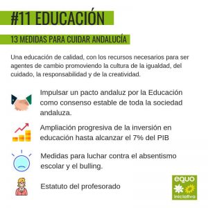 EQUO Verdes – INICIATIVA Andalucía defiende el blindaje del 7% del PIB en educación EQUO Verdes – INICIATIVA Andalucía defiende el blindaje del 7% del PIB en educación Verdes Equo Andalucía