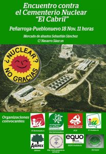 EQUO participará en el “Encuentro contra el Cementerio Nuclear El Cabril” en Peñarroya-Pueblonuevo y reclama de forma inmediata un plan de cierre Verdes Equo Andalucía