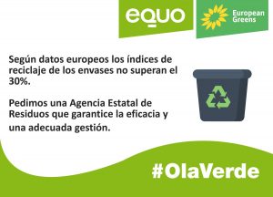 EQUO reclama al Gobierno la creación de una Agencia Estatal de Residuos EQUO reclama al Gobierno la creación de una Agencia Estatal de Residuos Verdes Equo Andalucía