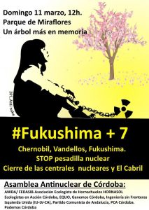 7º Aniversario de la catástrofe nuclear de Fukushima Verdes Equo Andalucía