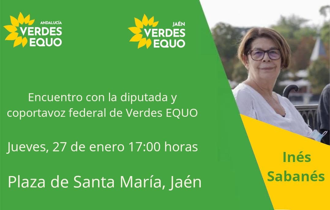 ines-sabanes-jaen-enero-2022 Cartel Inés Sabanés en Jaén