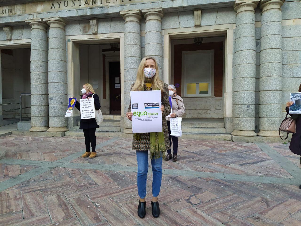 Huelva limpia sin fosfoyesos Foto de Isabel Brito contra los fosfoyesos de Fertiberia en Huelva