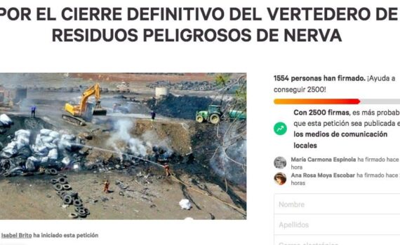 Más de 1.500 personas han firmado ya a favor del cierre del vertedero de Nerva, ¿y tú? Más de 1.500 personas han firmado ya a favor del cierre del vertedero de Nerva, ¿y tú? Verdes Equo Andalucía