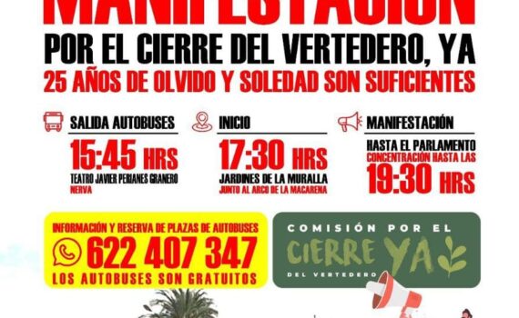 A Sevilla por el cierre del vertedero de Nerva A Sevilla por el cierre del vertedero de Nerva Verdes Equo Andalucía