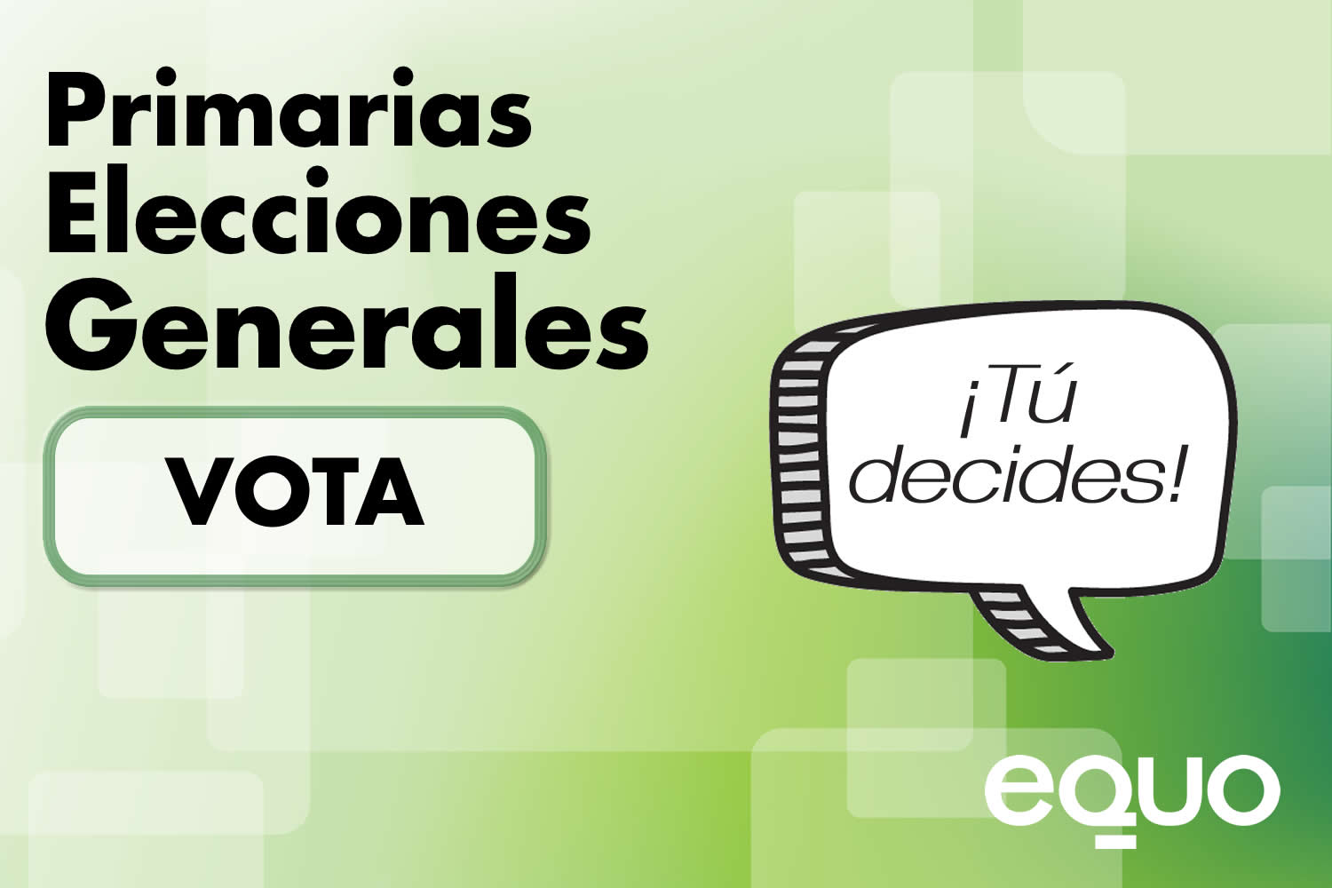 #PrimariasEQUO Elige quién nos representará en las Elecciones Generales Verdes Equo Andalucía