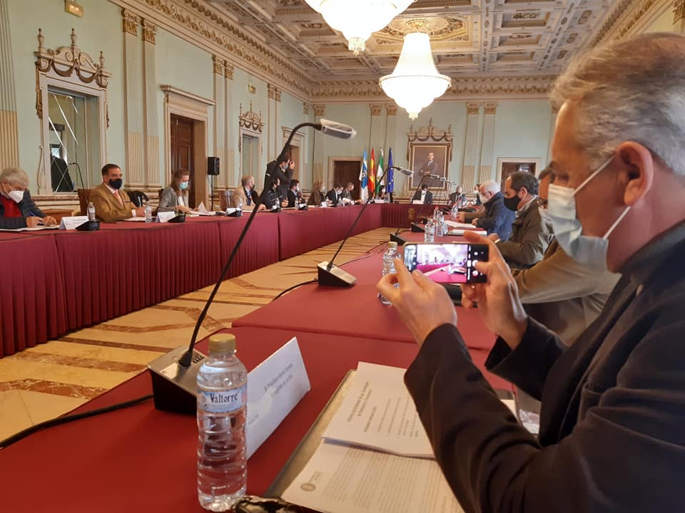 Chapuza de Fertiberia ante el comité de expertos de Huelva Foto reunión Mesa de Participación en Huelva frente al proyecto de Fertiberia