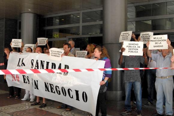 Imagen de archivo de una protesta en Sanidad.